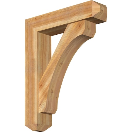 Legacy Craftsman Rough Sawn Bracket W/ Offset Brace, Western Red Cedar, 8W X 34D X 42H